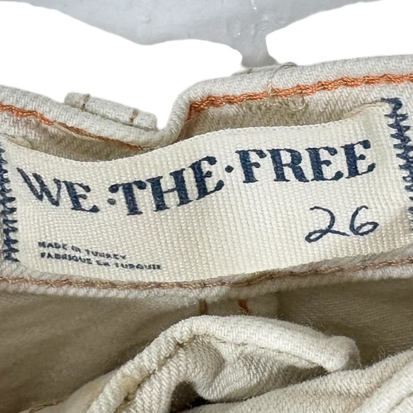 FREE PEOPLE WE THE FREE Mid Rise Lucky You denim Barrel Crop Jeans 26 - Picture 6 of 12